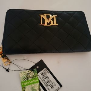 Badgley Mischka Vegan Quilted Leather Wallet NWT